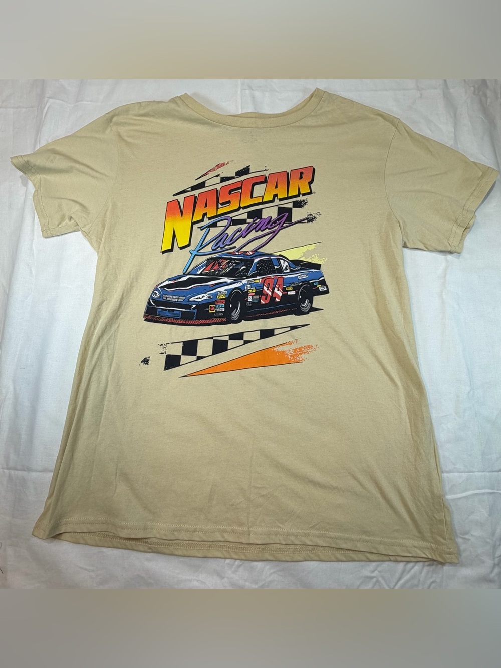 Nascar Racing Beige T-shirt with #94 Logo